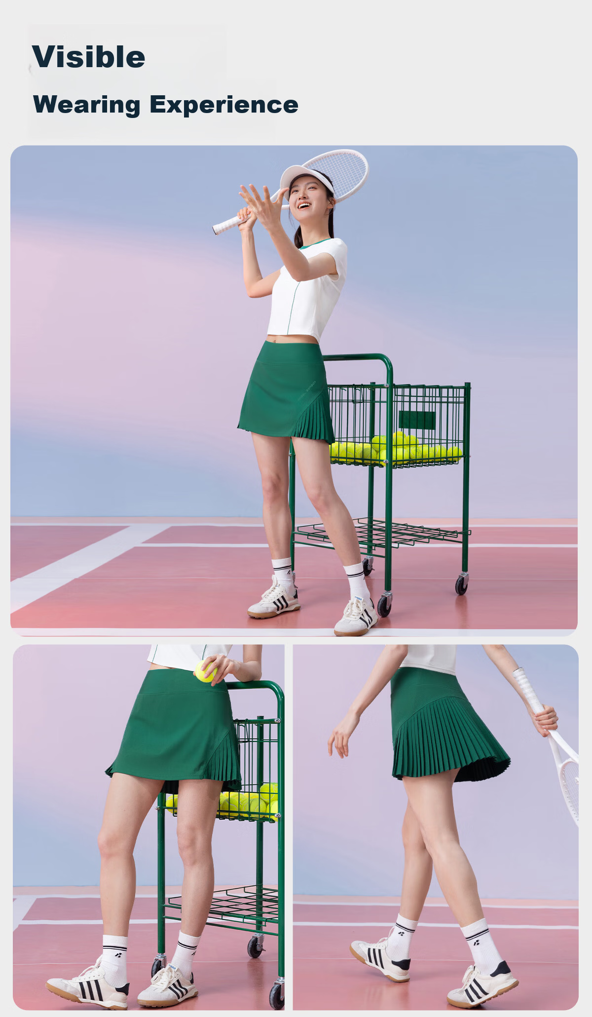 Angel Season Sports Yoga Pleated Tennis Skirt for Women 2026 Spring Summer New Badminton Skirt Tennis Dress Anti-Exposure Skirt 16