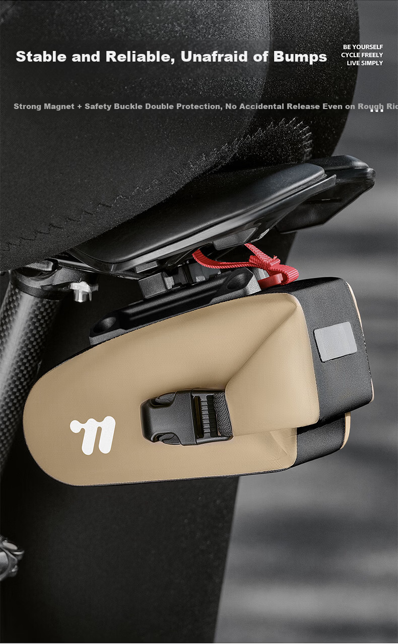 Xiqizhe Bicycle Saddle Bag Magnetic Quick-Release Storage Bag for Mountain and Road Bikes 8