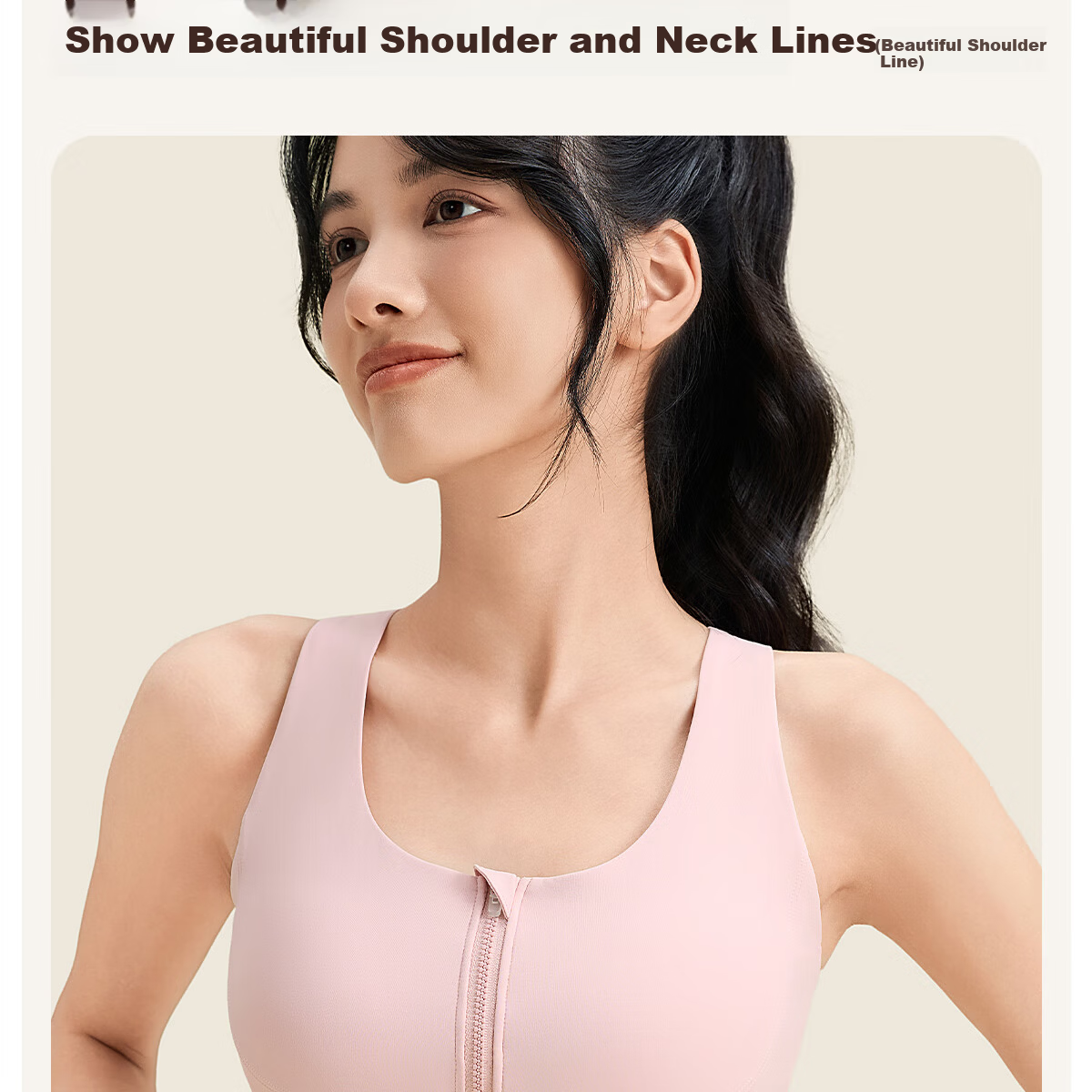 361° Sports Bra Shock Absorption High-Intensity Front Zipper Plus Size Yoga Bra Fitness Anti-Sagging Yoga Tank Top 4