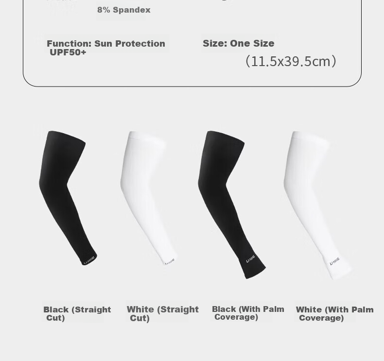 LI-NING Unisex Cooling UV Protection Ice Silk Arm Sleeves for Outdoor Sports, Fishing, and Driving 20