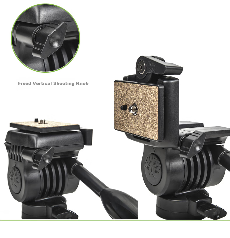 YUNTENG 850 3D Hydraulic Damping Gimbal Professional DSLR DV Overhead Photography Video Horizontal and Vertical Camera Tripod Mount for Mobile Phone Vertical Screen Live Streaming 5