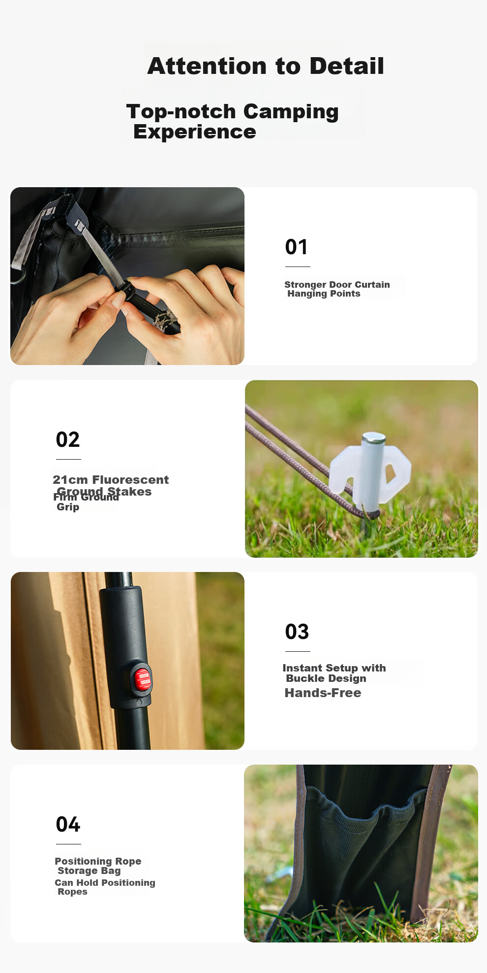 Westfieldoutdoor, Myfei Outdoor Camping Equipment, Self-Standing Quick-Open Canopy, Tarpaulin Door Curtain Accessories 7