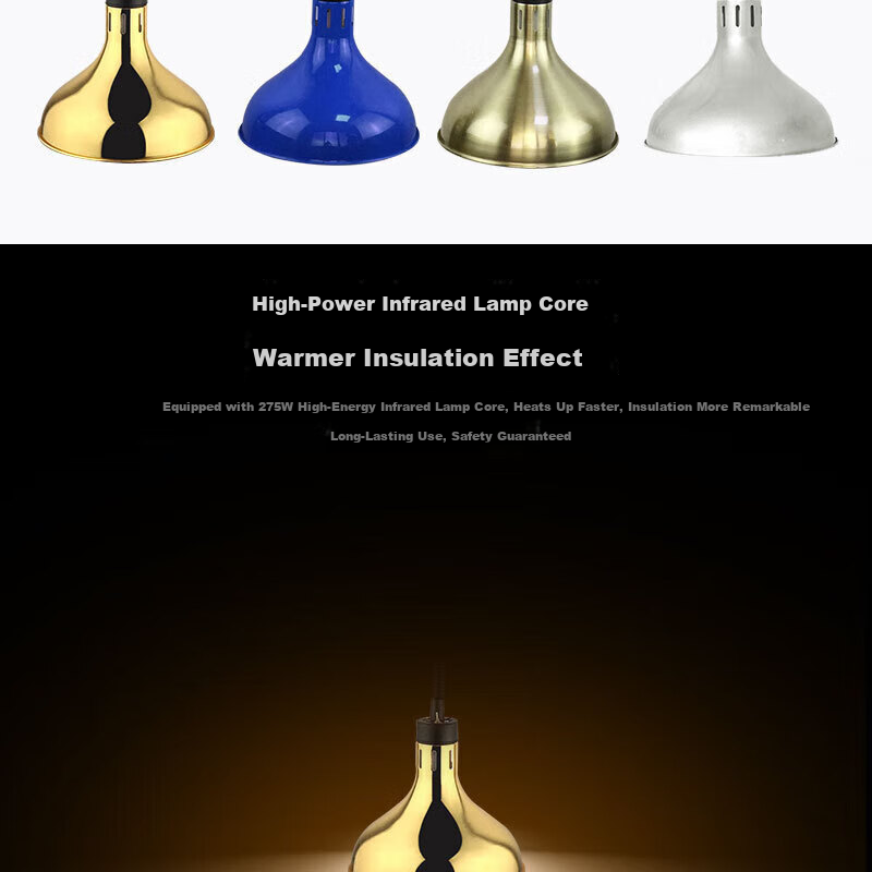 Shan Yu Fu Telescopic Insulated Single-Head Adjustable Hanging Food Buffet Heating Pendant Lamp Red Antique Color 29CM Diameter 5