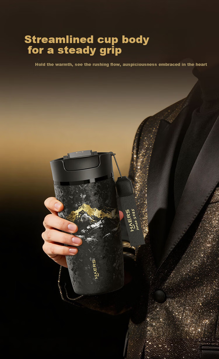 HarmonyOS Smart Choice Pure Titanium Star Flash Insulated Smart Coffee Mug Portable Large Capacity Titanium Cup Gift for Men and Women 10