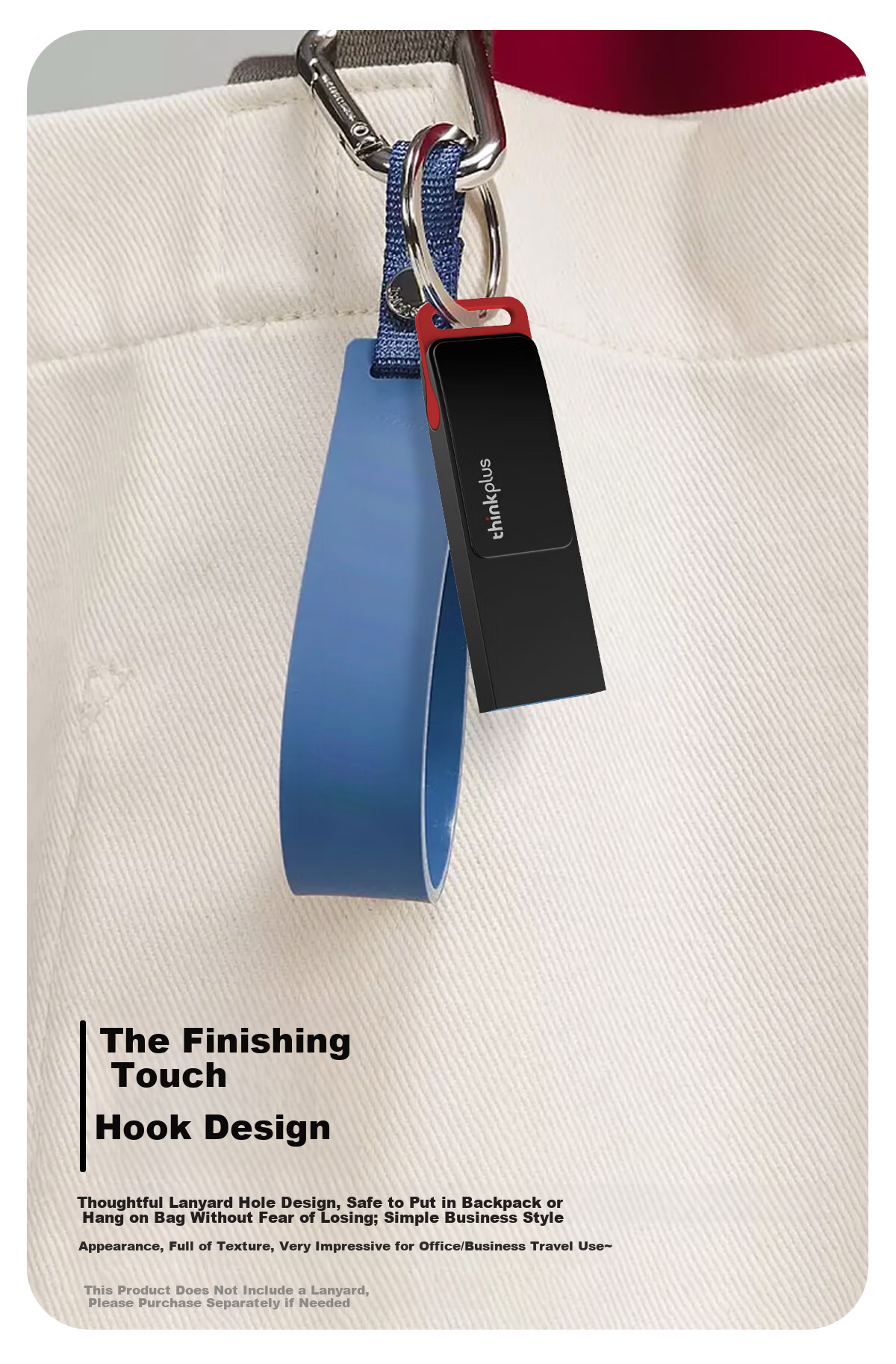 ThinkPlus Lenovo 16GB USB 2.0 Metal Durable USB Flash Drive Business Office Study Essential MU221 Series 8