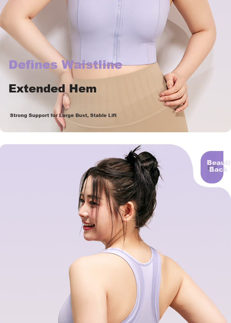 XUEXIMAN Plus Size High-Impact Sports Bra for Women, Anti-Shock Running Yoga Fitness Tank Top for Large Bust 4
