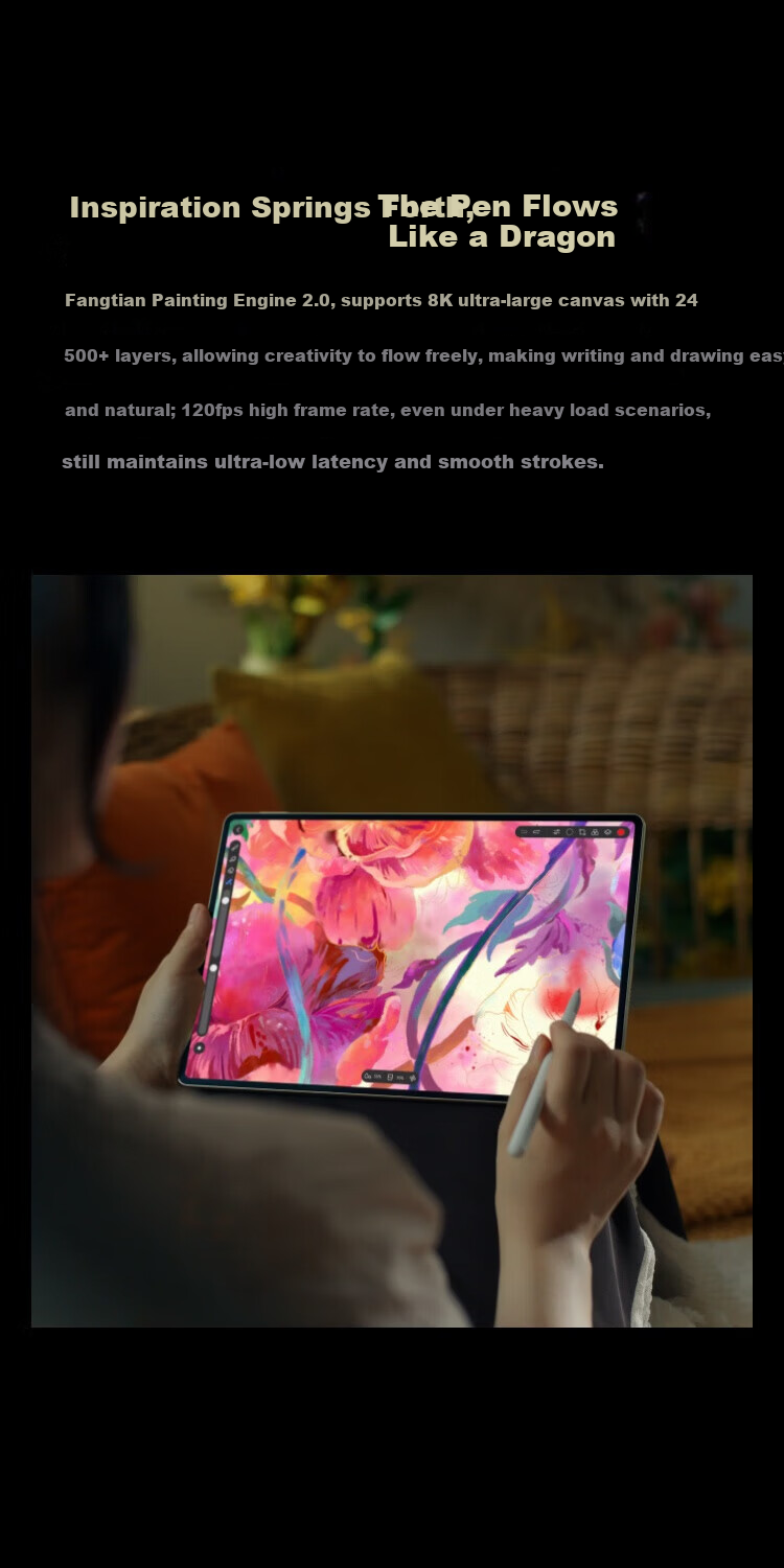 HUAWEI MatePad Pro 12.2-inch Dual-layer OLED 2.8K Full Screen 12+256GB WiFi Tablet Ink Black with National Subsidy Gift 17