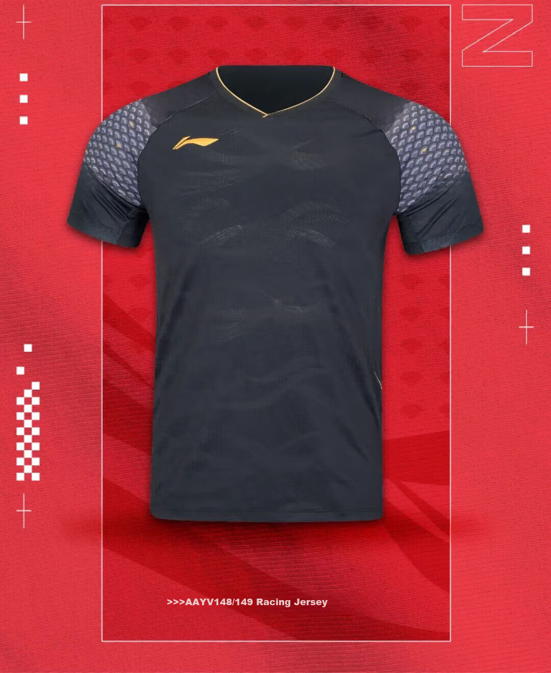 LI-NING Badminton Team Youth Competition Quick-Dry Breathable Short Sleeve Unisex Training Sports Jersey Men 4