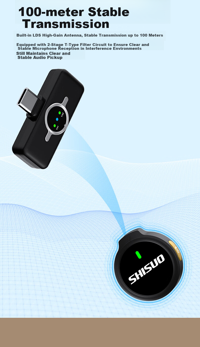SHISUO A6 Wireless Lavalier Microphone for Live Streaming, Mobile, Computer, Camera, Recording, Outdoor Interview, Noise Reduction, TikTok Karaoke, Short Video Equipment, Multiple Versions Available 9