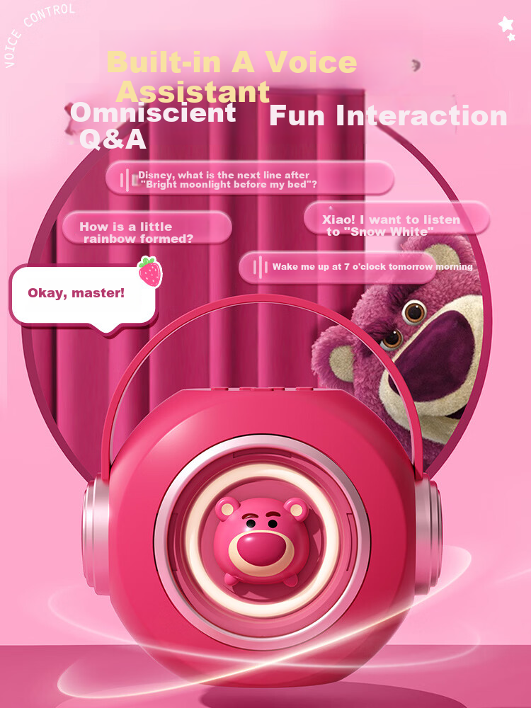 Coolfire 61 Children's Day Gift for Girls High-End Disney Microphone Singing Speaker KTV All-in-One 2026 New Karaoke Birthday Gift for Ages 6-12 Practical 8