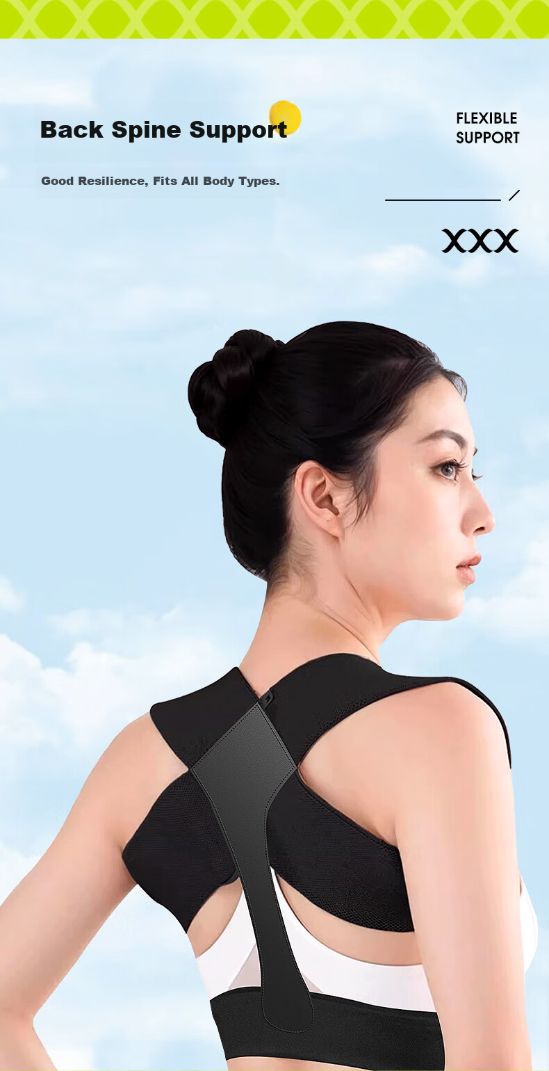 Guifeng Shoulder Support Strap, Prone Shoulder Stretching Brace, Comfortable Skin-Friendly Shoulder Opener, Straight Back Fitness Back Training Belt, Size M 3