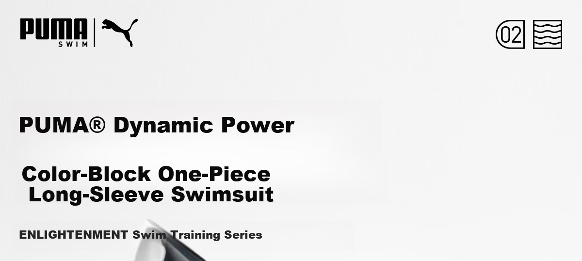 PUMA Women's Long Sleeve One-Piece Swimsuit UV Protection High Neck Antibacterial Slim Fit Swimming Pool Spa Use 2