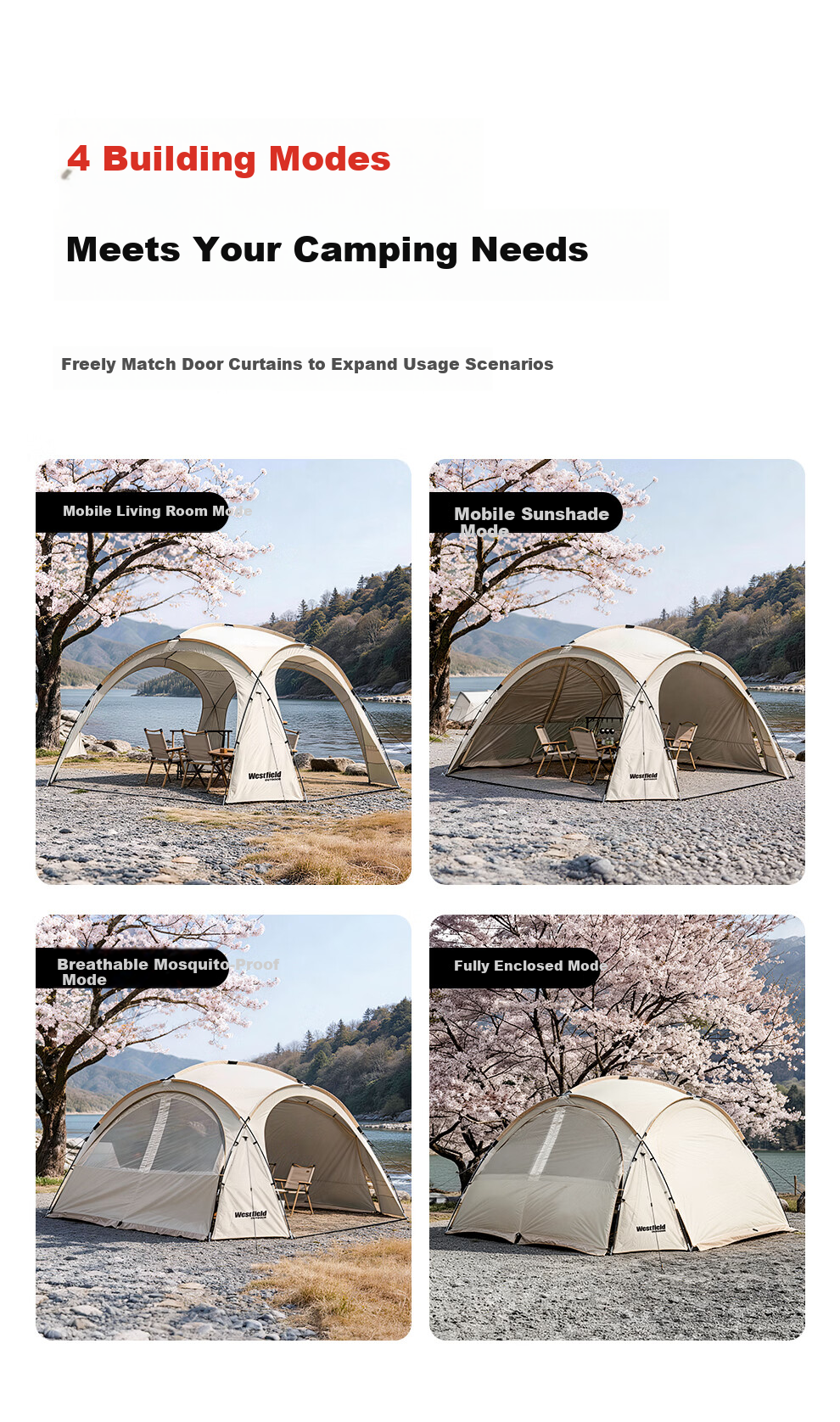 Westfield Outdoor Feiyun Nest Spherical Dome Canopy Sunshade Curtain Accessories 5