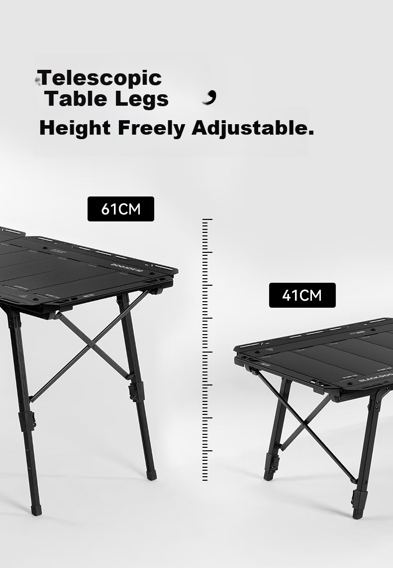 Black Dog Aluminum Alloy Tactical Camping Table Five-Unit Folding IGT Outdoor Portable Camping Table 5