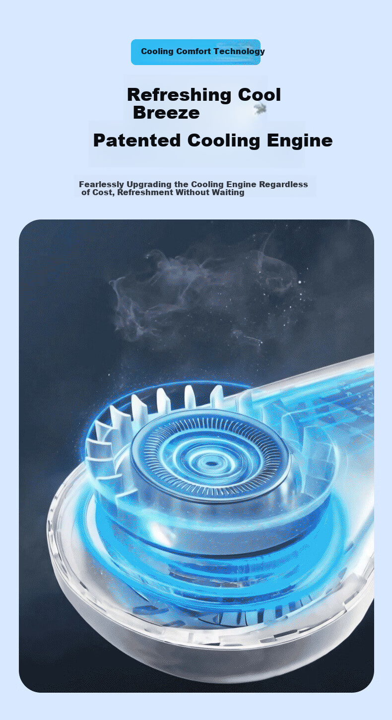 PEAK [Million-Selling | Semiconductor Cooling] Neck-Hanging Fan Cooling, 2026 New Model with Ultra-Long Battery Life, Waist-Hanging Small Outdoor Portable Quiet Fan, Neck-Hanging Style 5
