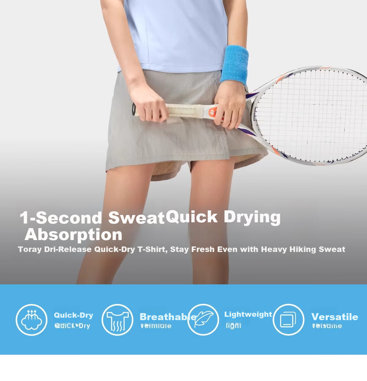 CAMEL [Toray Fabric] Outdoor Quick-Dry T-Shirt Women 2026 Spring Summer Short Sleeve Stretch Breathable Sweat-Absorbing Sports Top Men 8090 8
