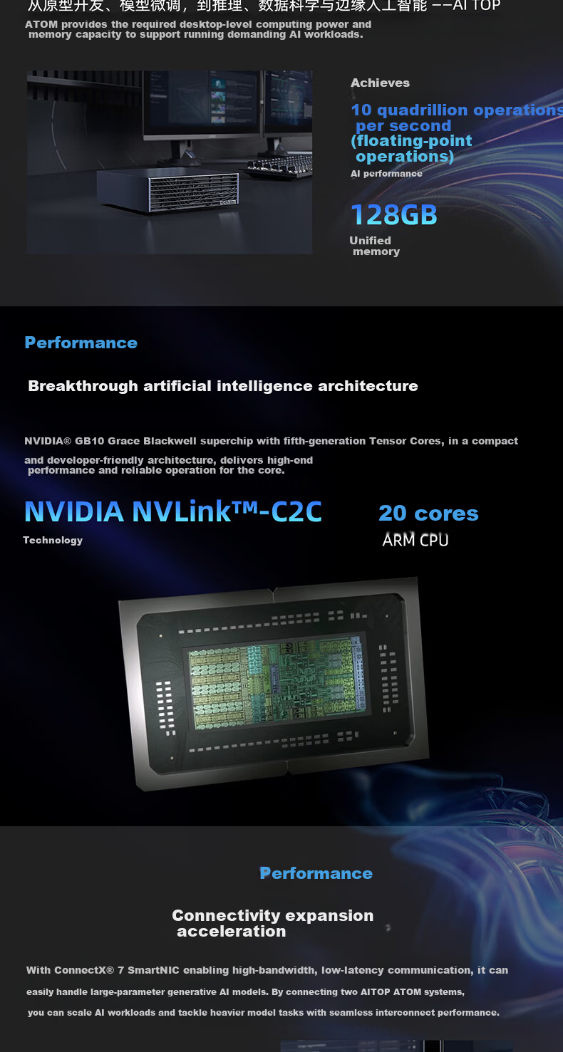 GIGABYTE AI Mini Workstation Desktop GB10 (DGX SPARK 128GB 4TB) Local Deployment Large Model OpenClaw Lobster Farming 2