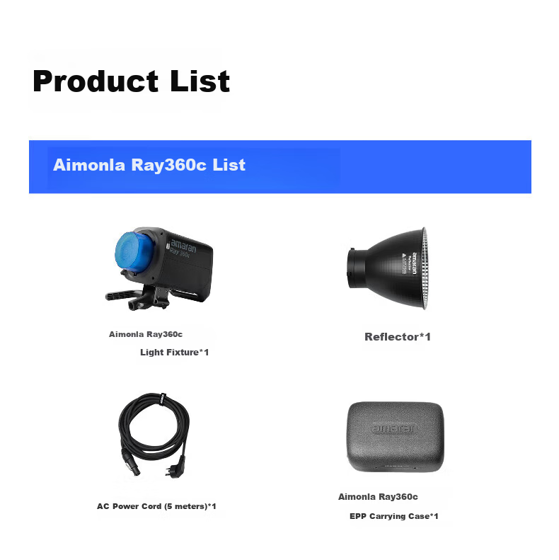 AMARAN Ray 360c 360W RGB Live Streaming Fill Light Short Video Photography Light Beauty Constant Light Studio Light 26