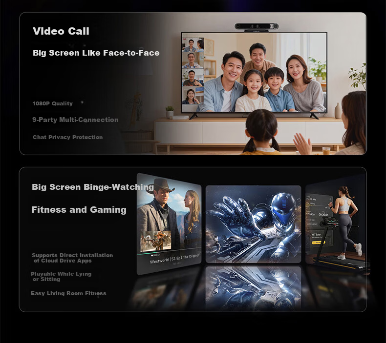 TUDOO Tbox TV AI Box Kids Learning Fitness Mirror Motion Sensor Game Smart 4K Ultra HD Box 21