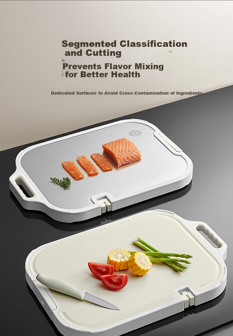 Chuida Huang Pure Titanium Cutting Board Non-Slip Large Thickened Durable Chopping and Kneading Board Anti-Mold Antibacterial Food Prep Board 45cm 9