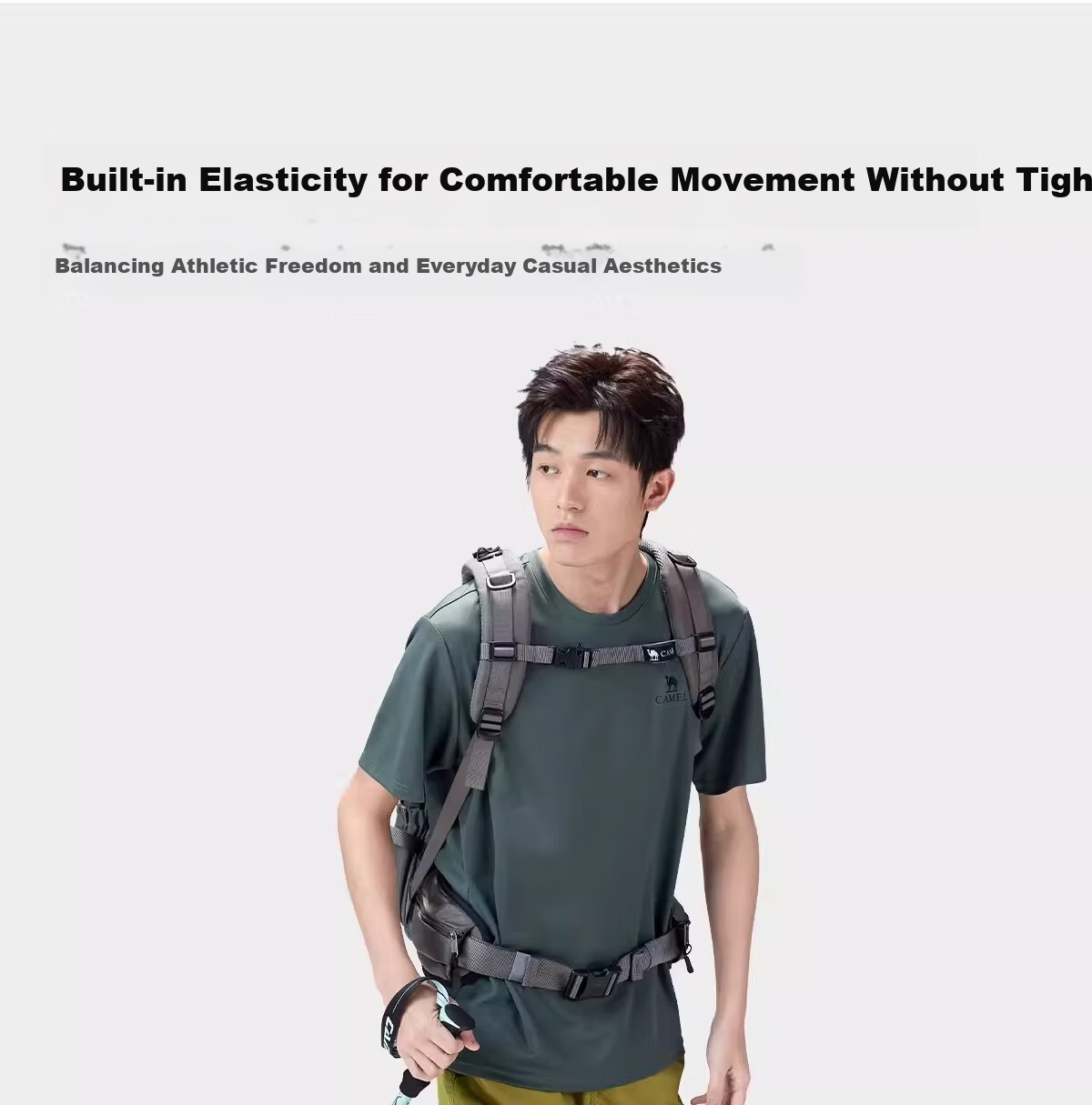 CAMEL Outdoor Quick-Dry T-Shirt Women 2026 Spring Summer New Short Sleeve Breathable Sweat-Absorbing Refreshing Hiking Sports Shirt Men K039 8