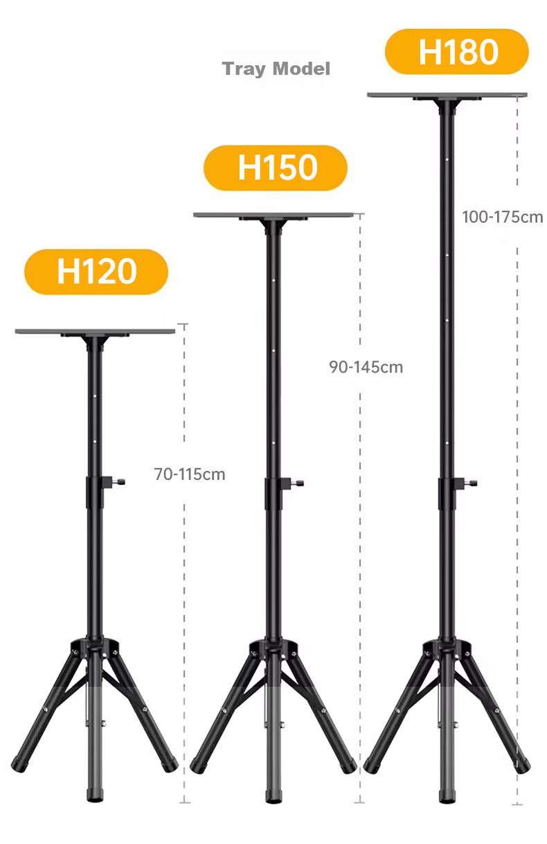 ASKE Projector Floor Stand Tripod Tray Bracket Compatible with Xiaomi, JmGO, XGIMI Wall-Mounted Projectors, No-Drill Installation for Dangbei 25