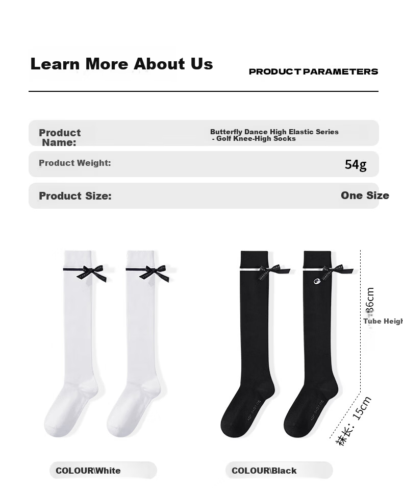 GOLOVEJOY Women's Long Tube Socks Summer Breathable Bowknot Mid-Calf Socks Running Golf Sports Socks Snow Peak White 7
