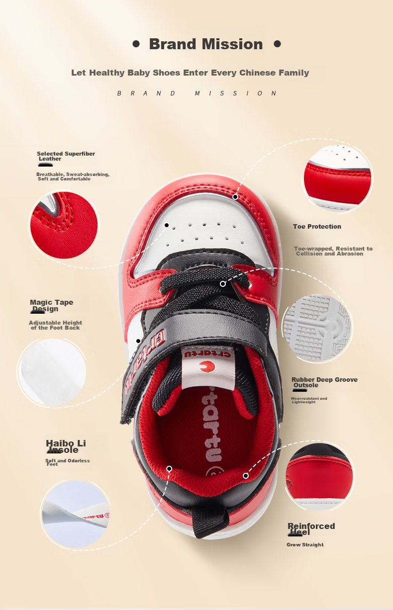 Katetu Baby Walking Shoes, Spring New Product, Infant Functional Children's Shoes, Kindergarten White Sneakers, Ages 2-6, X1CE010 4