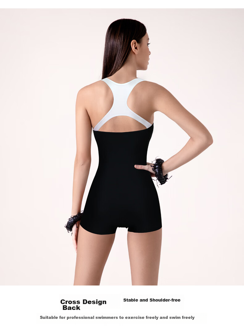 BALNEAIRE High-End Sun Protection Holiday Beach Women's Boyshort Chlorine-Resistant Swimsuit Slimming Professional Swimwear 61485 XL 5