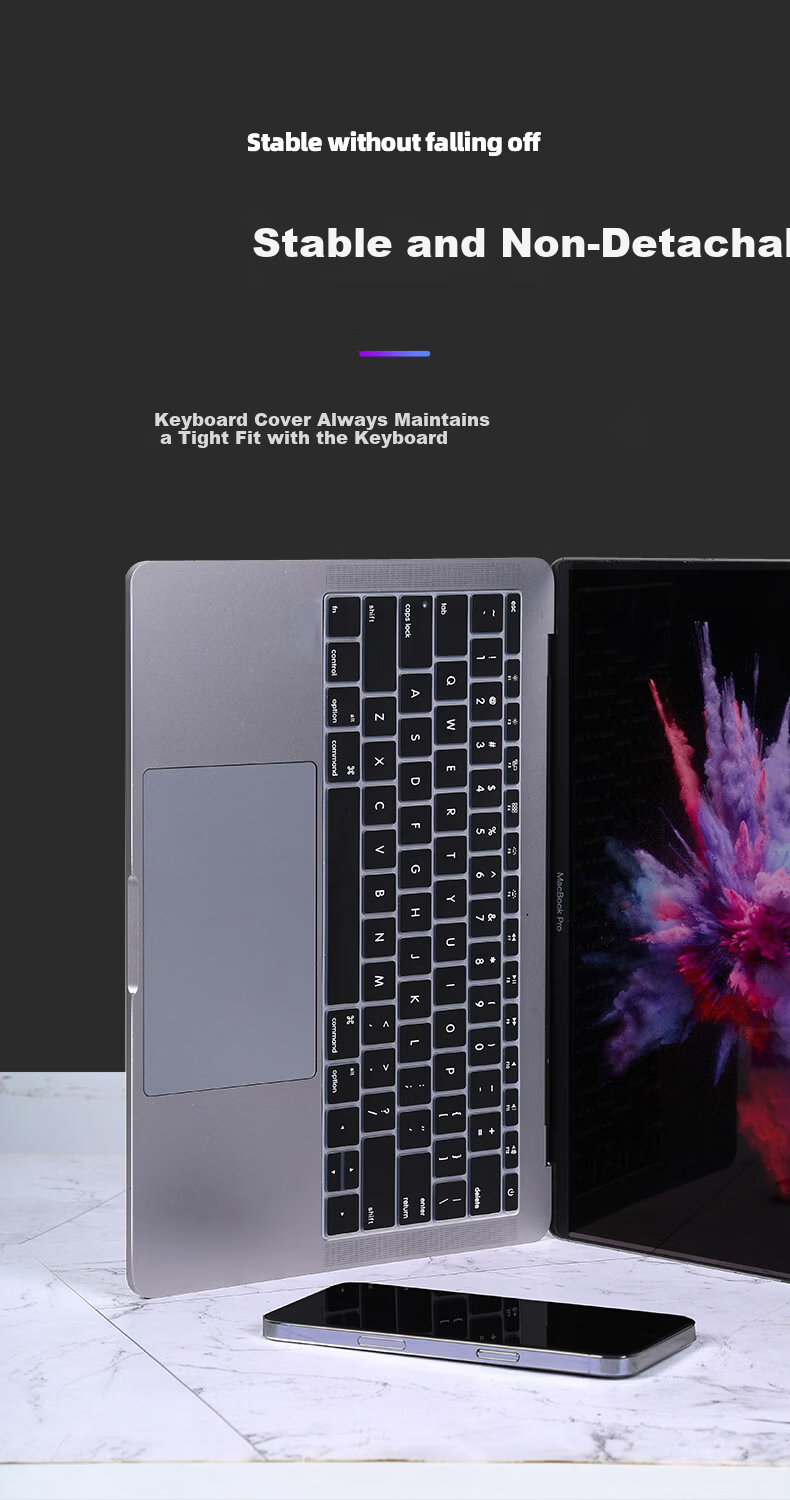 BIAZE Apple MacBook Air 11-inch Laptop Keyboard Cover Black Silicone Invisible Protective Film Waterproof Dustproof (A1370 A1465) B87-Black 10