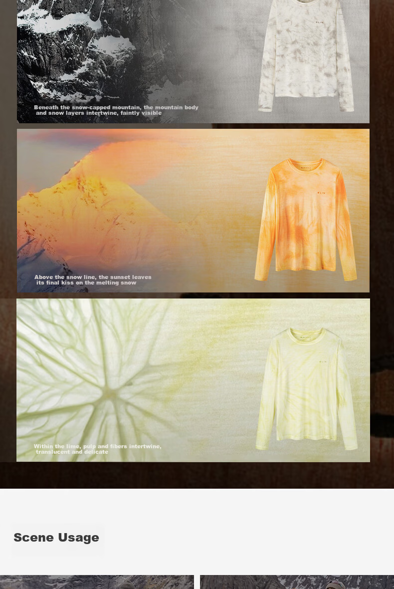 BEIN SPACE Summer New Washable Merino Wool Gradient Sports Hiking Short Sleeve T-Shirt Women J027 Sunset Orange XS 4