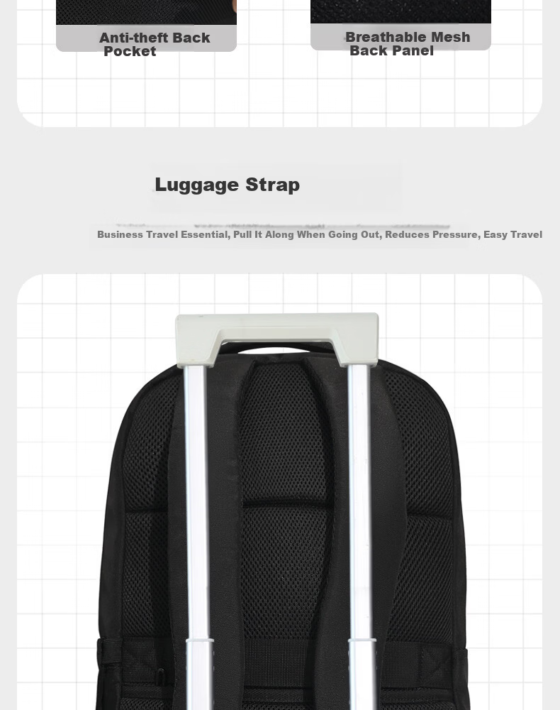 LI-NING Large Capacity Business Travel Backpack Unisex Outdoor Casual School Bag for High School, Middle School, and College Students 11