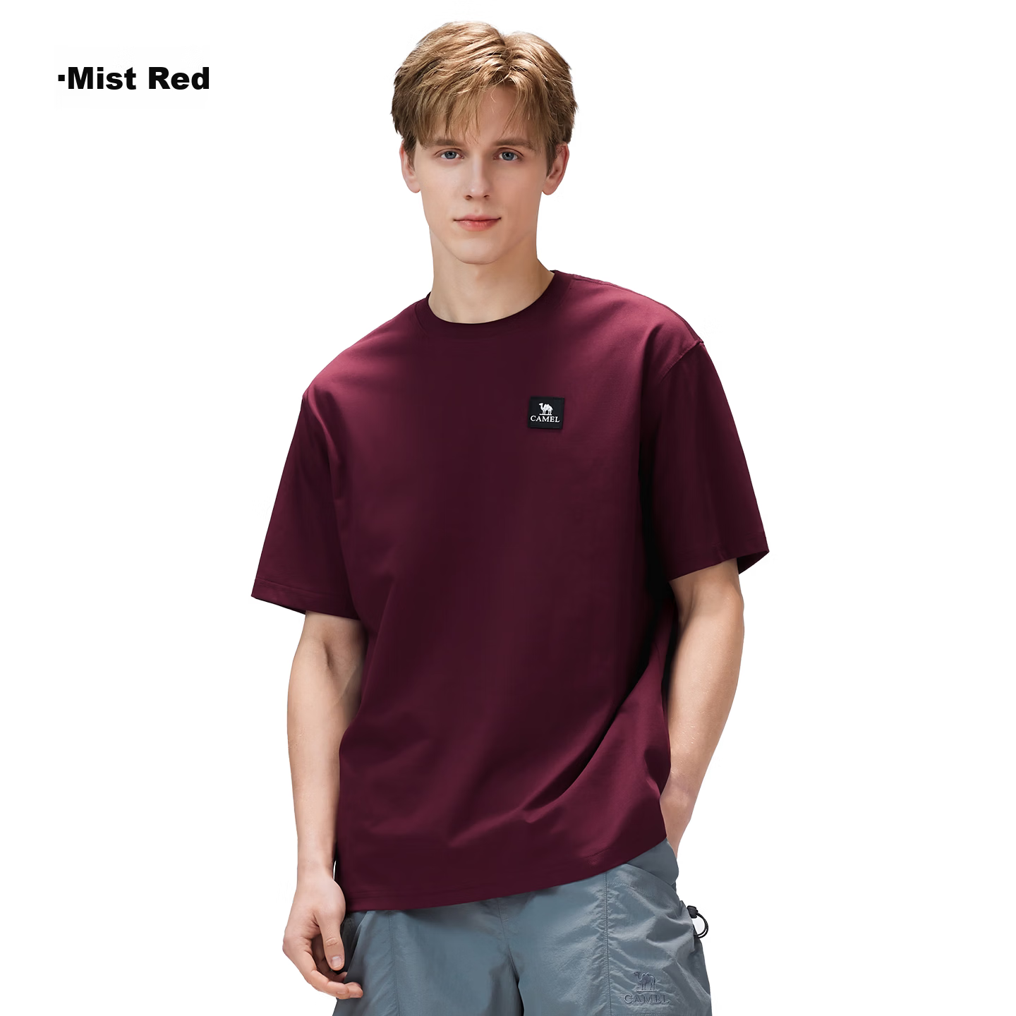 CAMEL Outdoor T-Shirt 26 Spring Summer Unisex Three-Protection Cotton Breathable Stretch Oil-Resistant Water-Repellent Top A36BAXN091