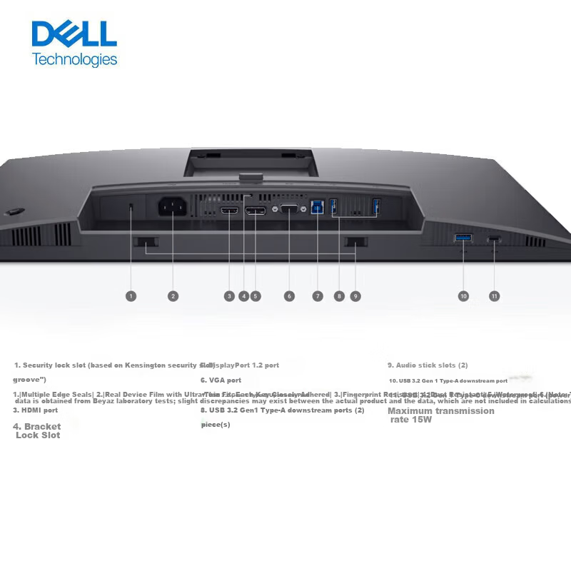 DELL 23.8-inch FHD IPS 100Hz Hardware-level Blue Light Filter Rotatable Adjustable Stand Micro-edge Rich Ports Office Monitor P2425H