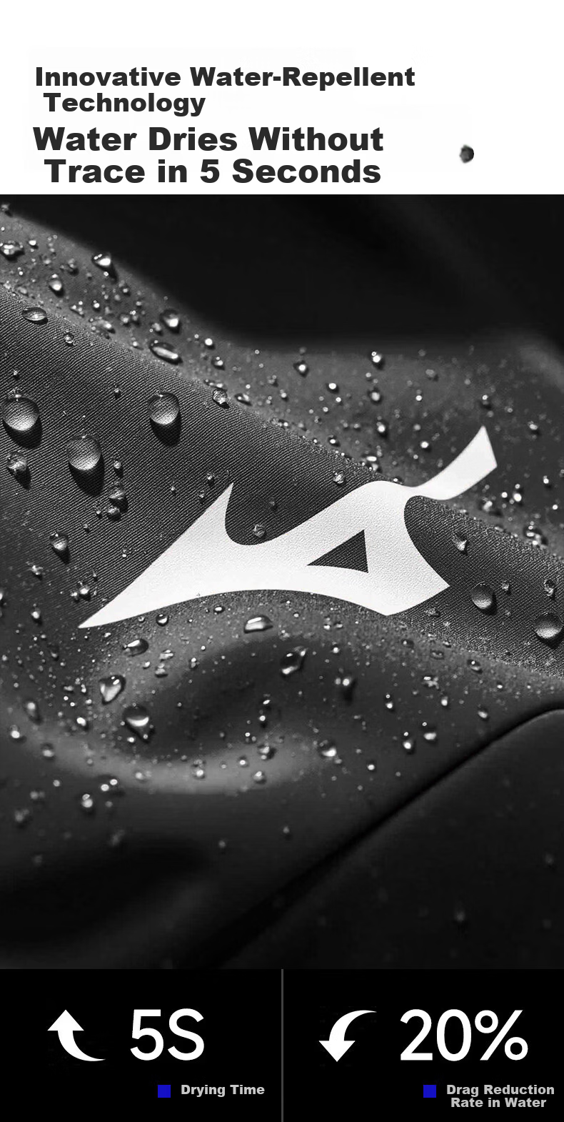 MIZUNO Men's Swim Trunks Square Leg Professional Training Quick-Dry Chlorine-Resistant Swimwear BC150 Black 3XL 11
