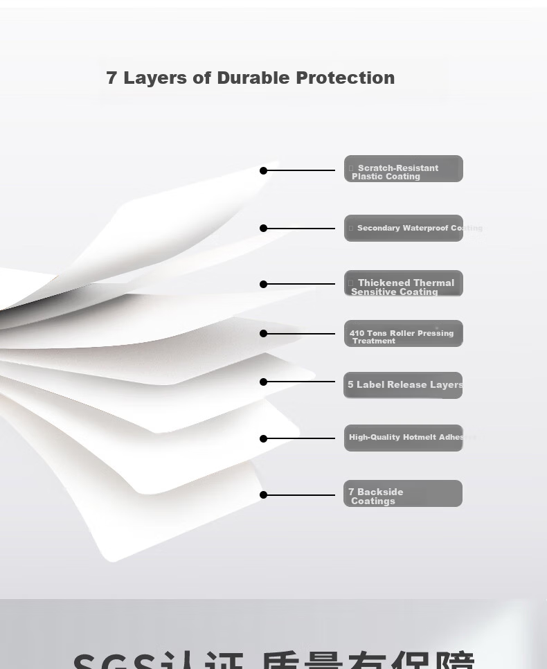 Yichuangda Waterproof, Oil-Proof, And Scratch-Resistant Thermal Label Printing Paper For Milk Tea Shops, Clothing Stores, Electronic Scales, Adhesive Labels for Goods Barcode Labels 30*20*1600*5 Waterproof, Oil-Proof, And Scratch-Resistant Special Offer Small Package 4
