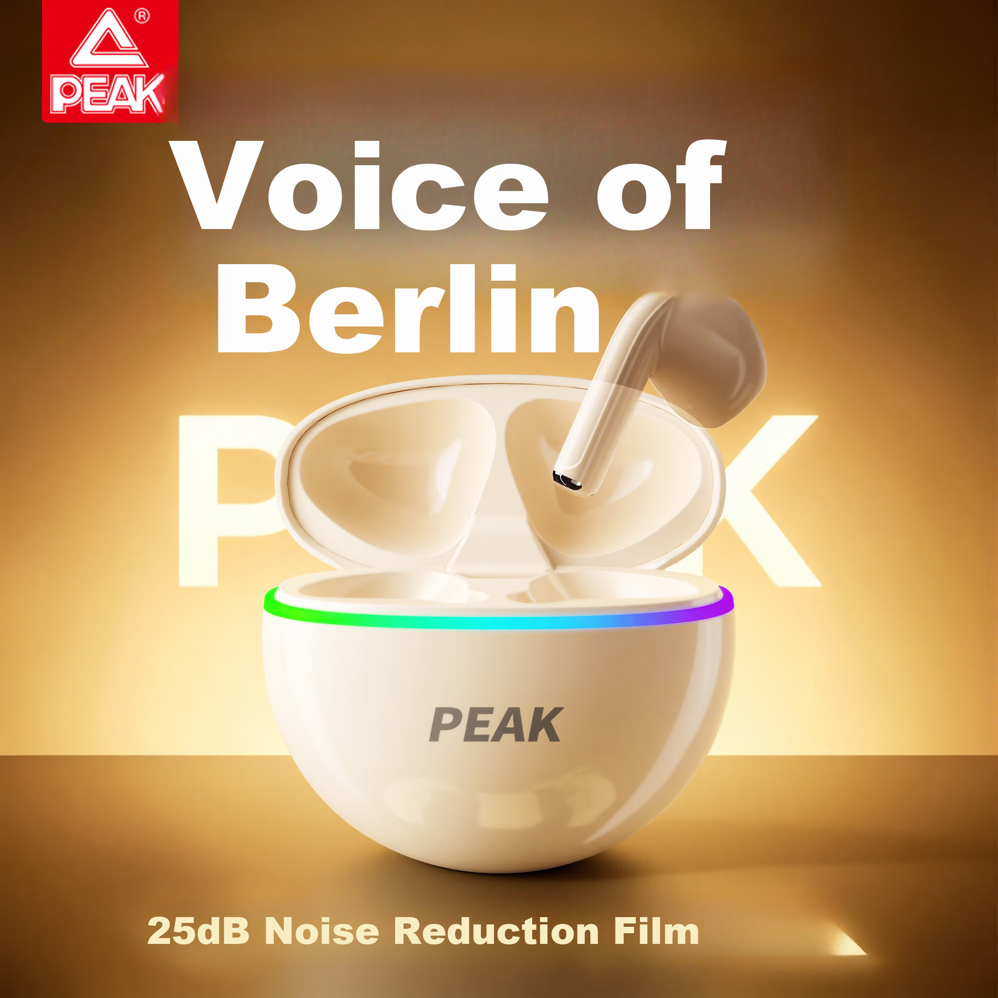 PEAK Active Noise Cancelling Bluetooth Wireless Sports In-Ear Earphones 2026 New Model Compatible with Apple Huawei