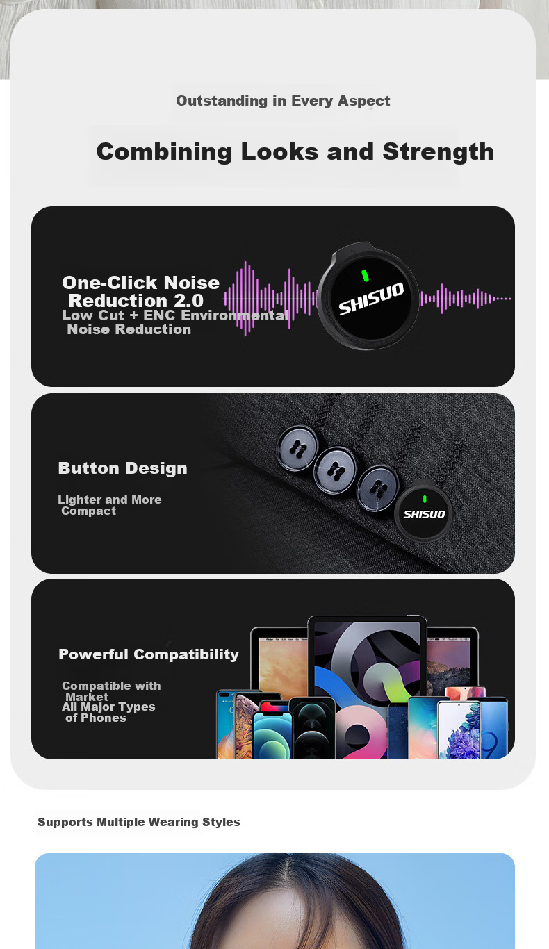 SHISUO A6 Wireless Lavalier Microphone for Live Streaming, Mobile, Computer, Camera, Recording, Outdoor Interview, Noise Reduction, TikTok Karaoke, Short Video Equipment, Multiple Versions Available 2