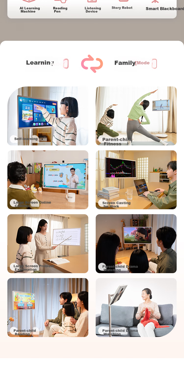 NanoBox Learning Machine Bestie Edition Educational Version Portable AI Smart 27-inch Large Eye-protection Tablet Online Class Screen New Curriculum Resources Dual System 8+256GB with AI Remote Contro 3