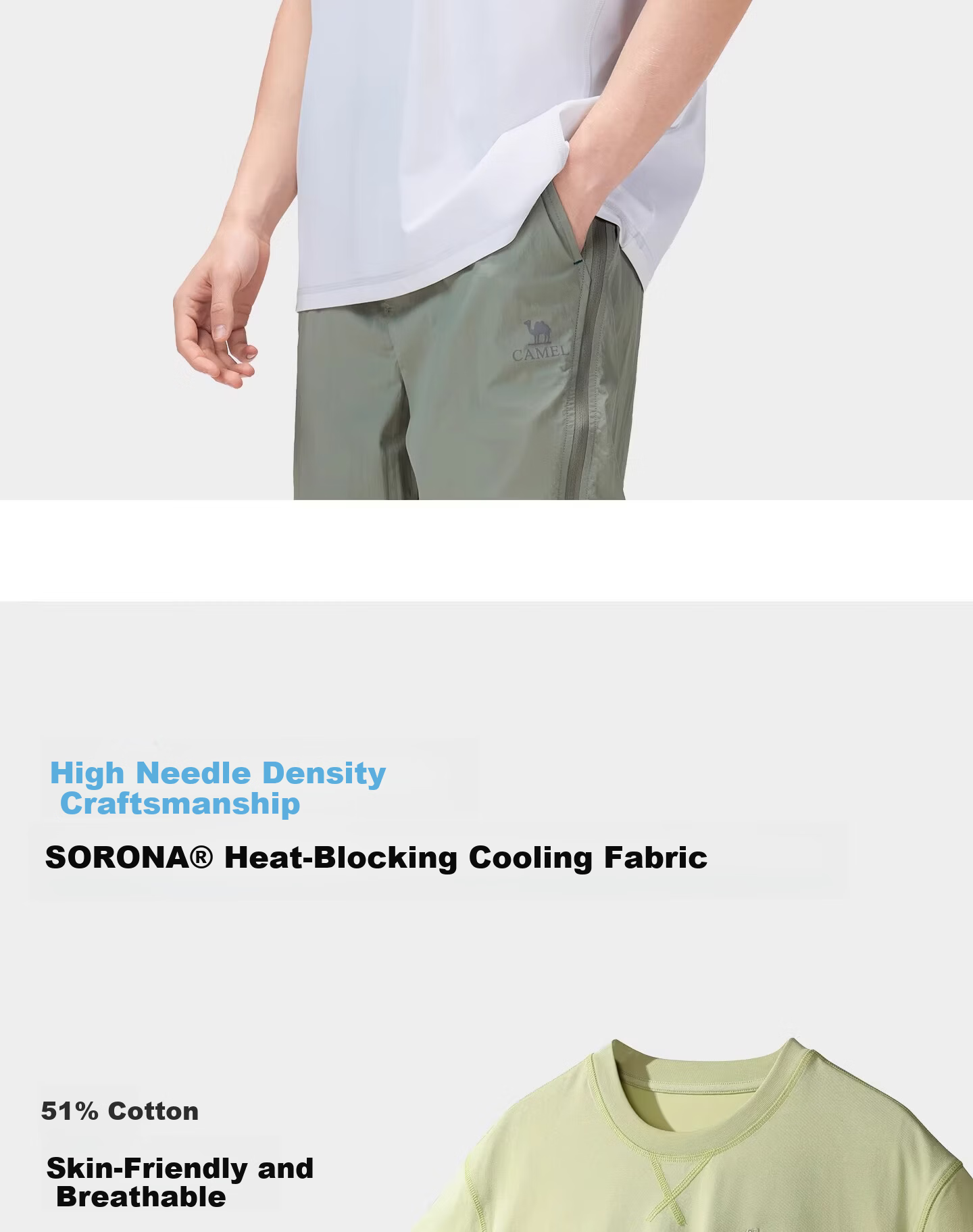 CAMEL Outdoor Quick-Dry T-Shirt Men Spring Summer 2026 Short Sleeve Breathable Cooling Stretch Hiking Top Women A36BK08037 7