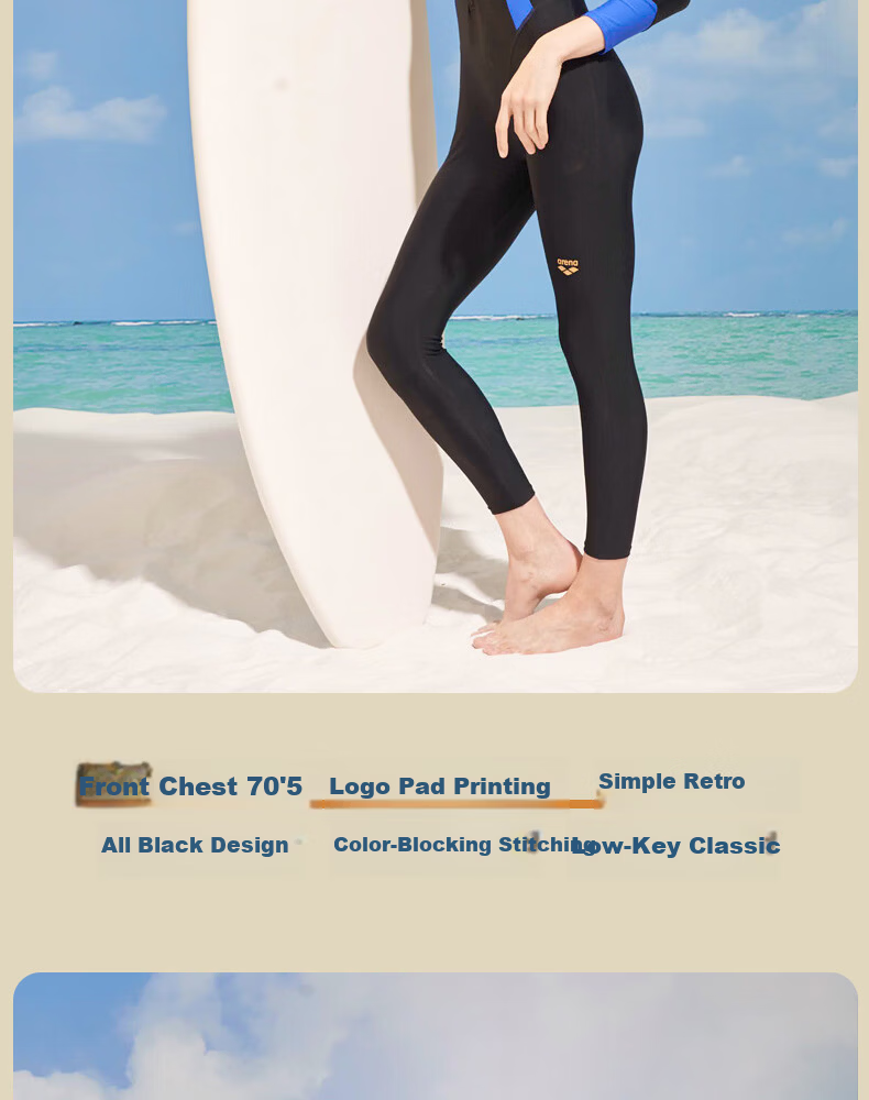 Arena Women's One-Piece Long Sleeve Full-Length Conservative Sun Protection Slimming Swimsuit Spa Swimwear 3