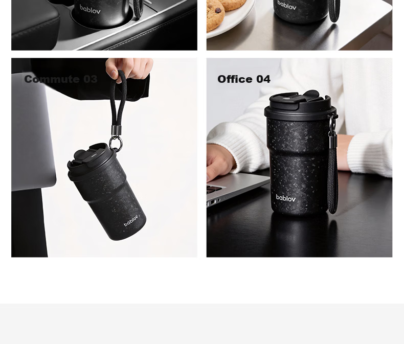 BABLOV Huaban Sen Coffee Cup Titanium Cup 99.9% Pure Titanium Insulated Water Bottle High-end Men's Birthday Gift 380ml 18
