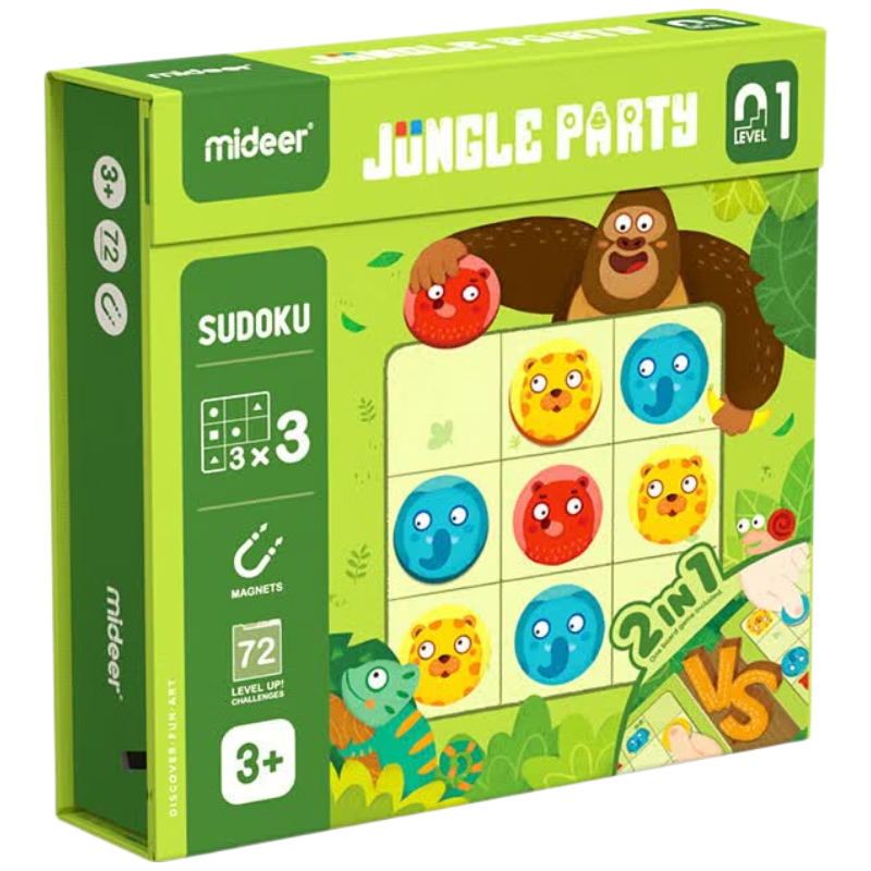 MiDeer Children's Educational Board Game Portable Multifunctional Double Player Parent-Child Chess Ludo & Jungle Chess 2-in-1