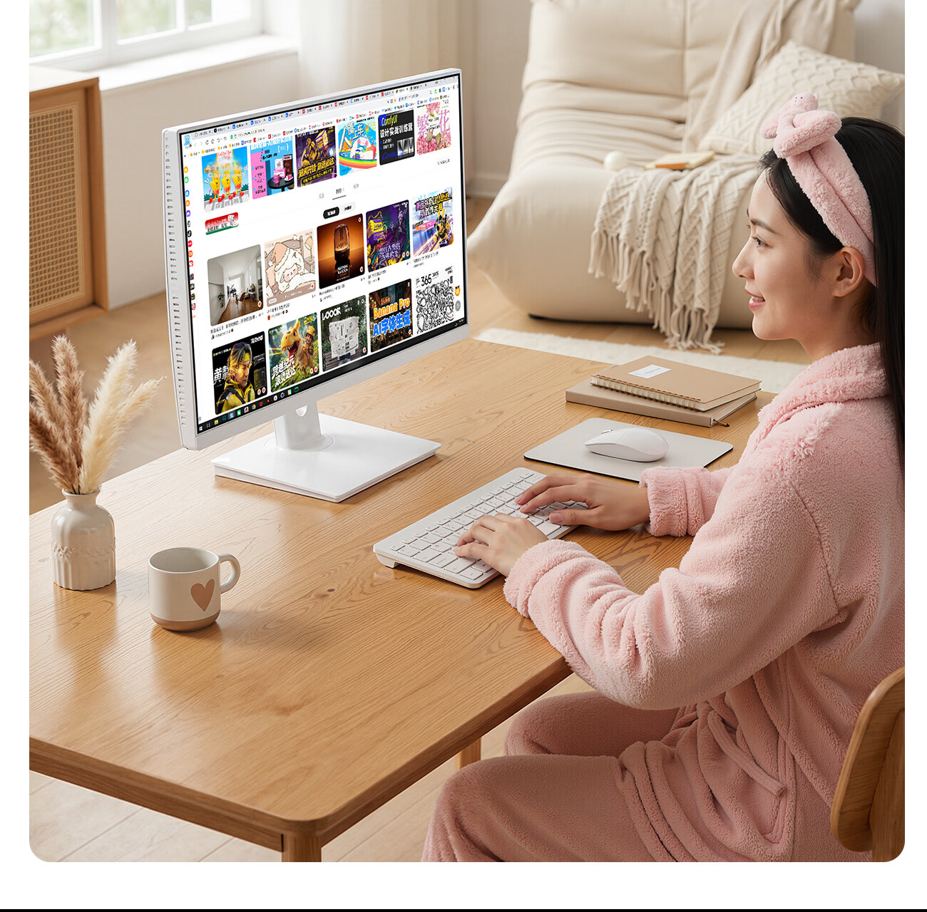 AOC 27-inch All-in-One PC HD AI Office Commercial Home Study Desktop Computer (12th Gen Core i5-12450HX, 16GB RAM, 1TB SSD, Keyboard and Mouse) 17