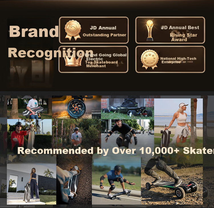 Maxfind Patented Electric Skateboard Four-Wheel Beginner Youth Kids Long-Lasting Model 3
