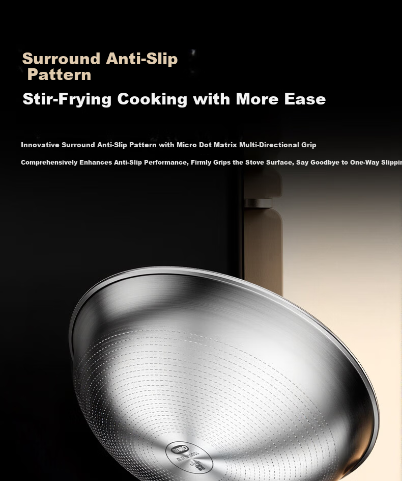 Sanhe 0-Coating Ultra-Fire Pure Titanium Frying Pan 28cm with Lid Non-Slip Base for 2-3 People Offline Model GC28F3 + Cling Film 20