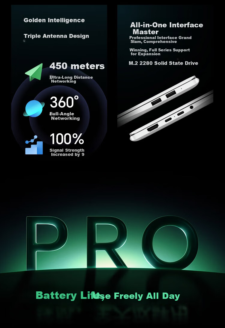 Honor MagicBook Pro 14 AI Lightweight Laptop 92Wh Battery 14.6" U5-225H 32GB 1TB 3.1K Oasis Eye Protection Screen Gray 6