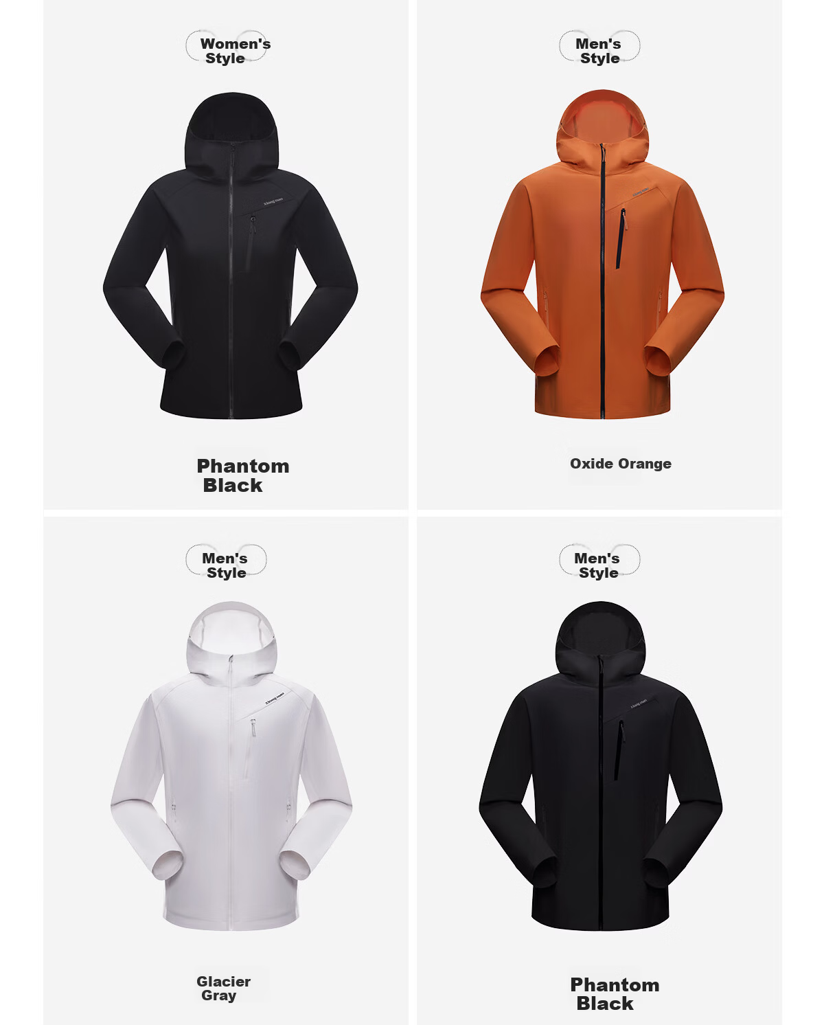 Xiongmao Liu Yifei Same Style [Wanye Soft] Hooded Soft Shell Jacket, Water-Repellent, Windproof, Slim-Fit Coat for Women 1176 30