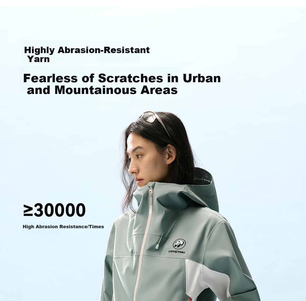 Panda Windproof and Rainproof Jacket Unisex 2026 Spring Summer Heavy Rain Waterproof Durable Outdoor Hiking Mountaineering Coat B076 8