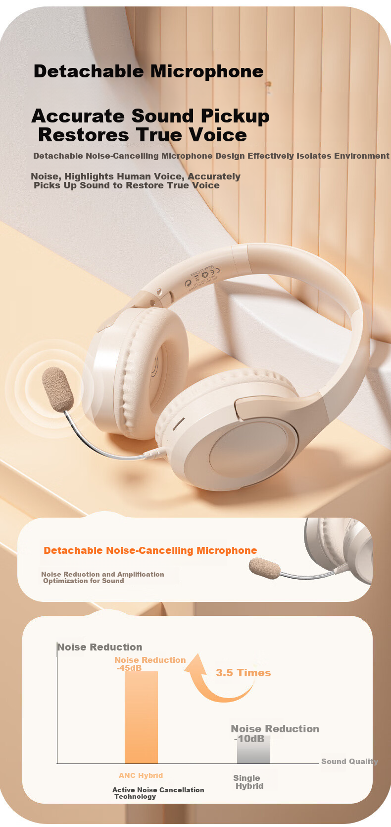 EZHK Children's In-Ear Monitor Headphones Noise-Canceling Bluetooth Over-Ear Headset for Students Ages 6-15 Reading and Learning Gift for Boys and Girls 10